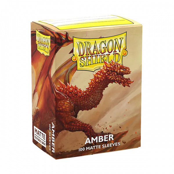 Dragon Shield: Standard 100ct Sleeves - Amber (Matte)