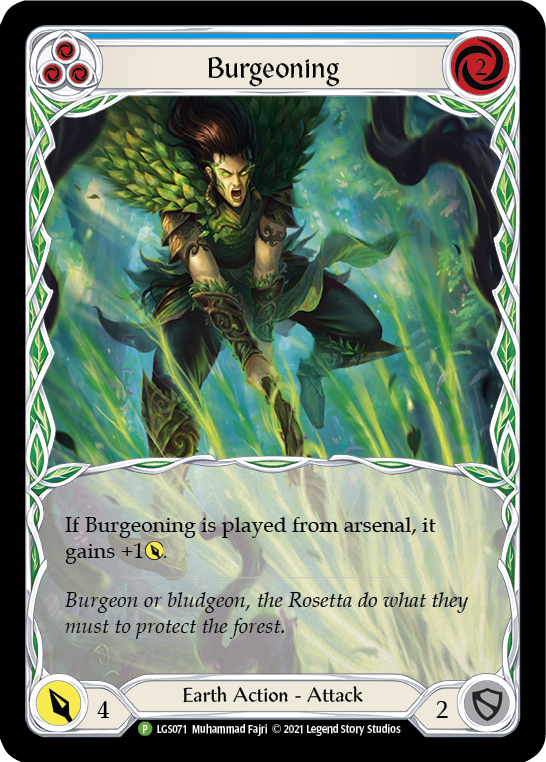 Burgeoning (Blue) [LGS071] (Promo)  Rainbow Foil