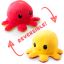 BIG Reversible Octopus Plushie: Happy Yellow and Angry Red