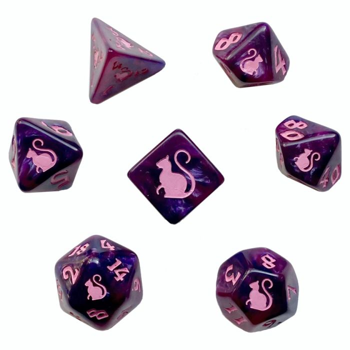 Dice: 7-Set Kitty Clacks: Cheshire