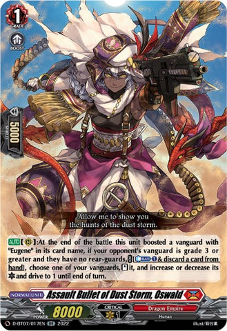 Assault Bullet of Dust Storm, Oswald (D-BT07/017EN) [Raging Flames Against Emerald Storm]