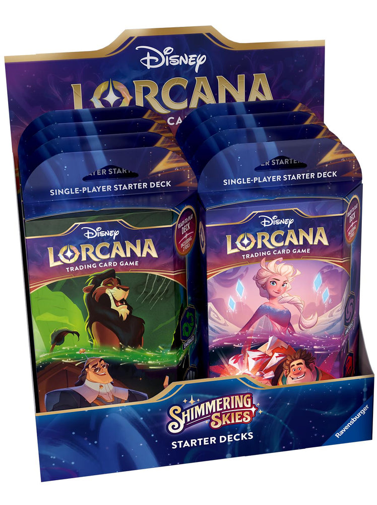 Disney Lorcana: Shimmering Skies - Starter Deck Display