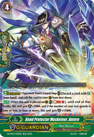 Bond Protector Musketeer, Antero (DZ-PS03/026EN) [Premium Deckset "Musketeer"]