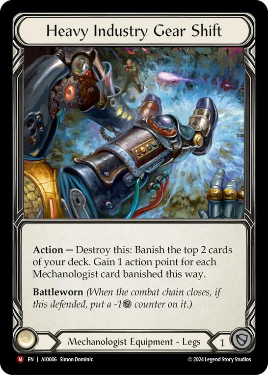 Heavy Industry Gear Shift [AIO006] (Armory Deck: Dash)  Rainbow Foil