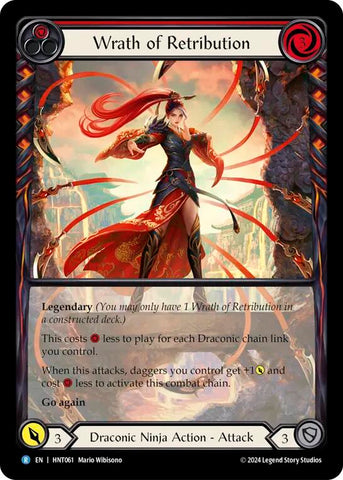 Wrath of Retribution (Red) (Extended Art) [HNT061] (The Hunted)  Rainbow Foil