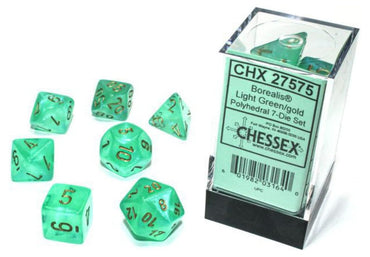 Borealis Light Green/gold 7-die set