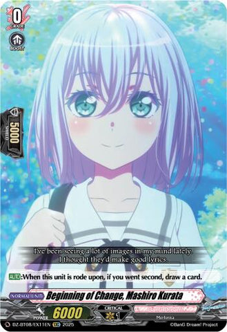 Beginning of Change, Mashiro Kurata (DZ-BT08/EX11EN) [Knights 0f Rebirth]