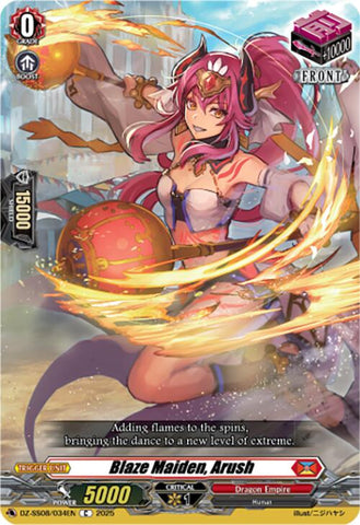 Blaze Maiden, Arush (DZ-SS08/034EN) [Festival Booster 2025]