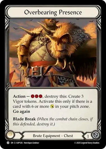 Overbearing Presence (Cold Foil) [SUP126] (Super Slam)  Cold Foil