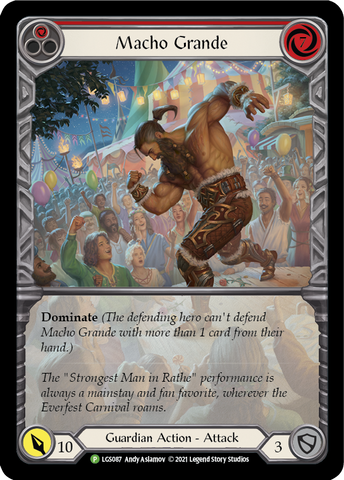 Macho Grande (Red) [LGS087] (Promo)  Rainbow Foil