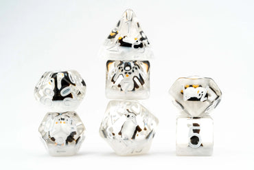 16mm Resin Poly Dice Set - Penguin Dice