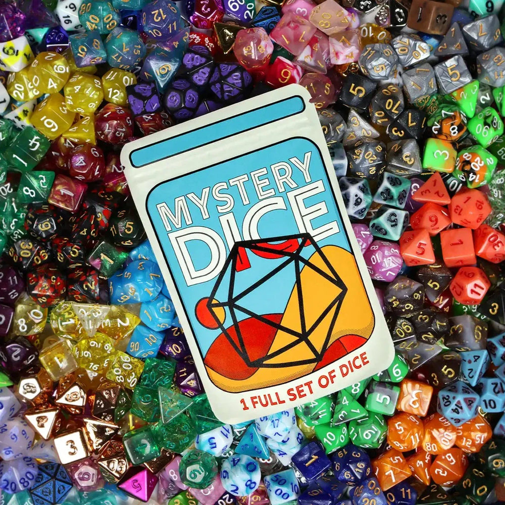 1985 Games Mystery Dice, Set of 7 Polyhedral Dice