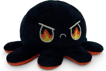 BIG Reversible Octopus Plushie: Angry Red and Rage Black