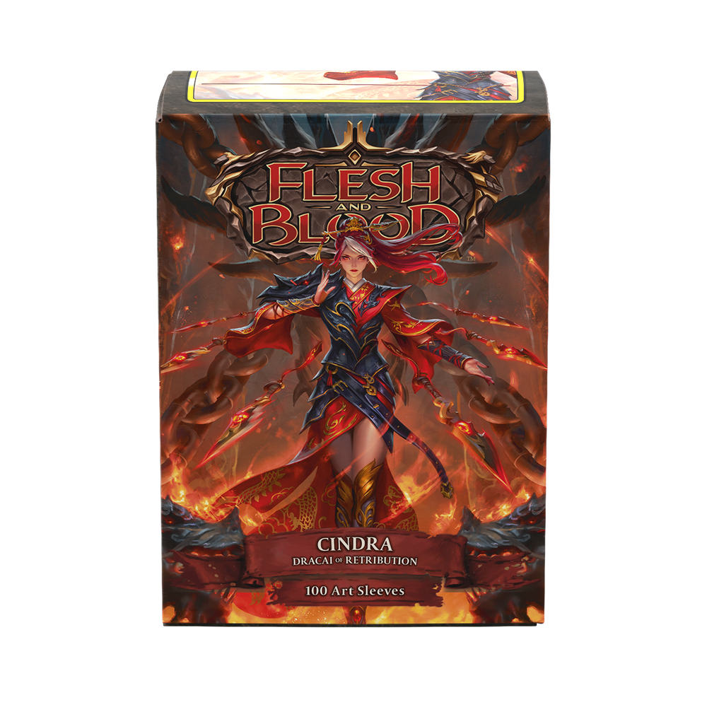 Dragon Shield: Standard 100ct Art Sleeves - Flesh and Blood (Cindra, Dracai of Retribution)