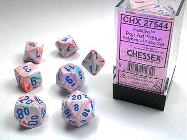 Festive Polyhedral 7-Die set