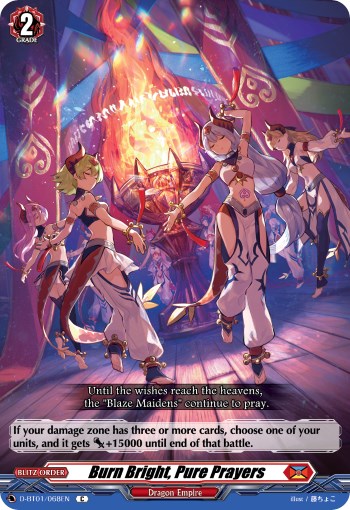 Burn Bright, Pure Prayers (D-BT01/068EN) [Genesis of the Five Greats]