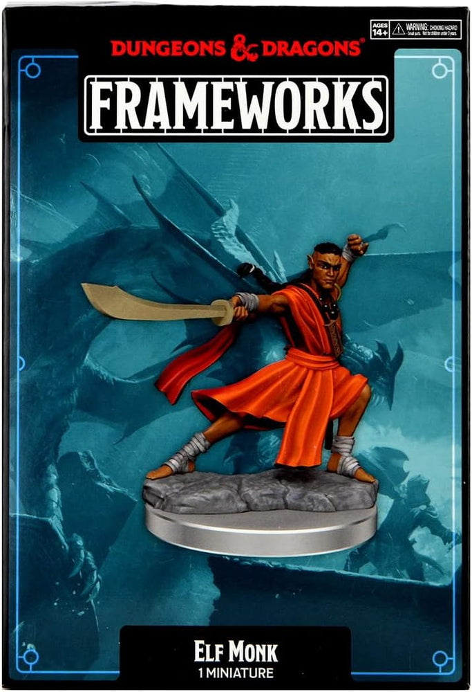 D&D Frameworks: Wave 1: Elf Monk Male- Unpainted and Unassembled