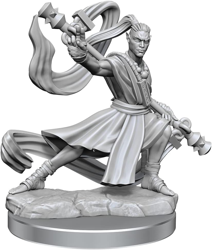 D&D Frameworks: Wave 1: Elf Monk Male- Unpainted and Unassembled