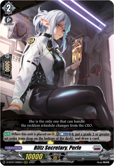 Blitz Secretary, Perfe (D-BT07/008EN) [Raging Flames Against Emerald Storm]