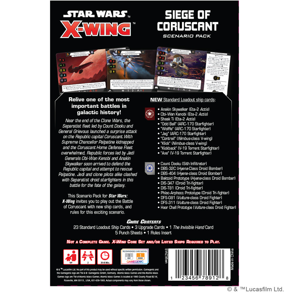 X-Wing 2nd Ed: Siege of Coruscant Battle Pack