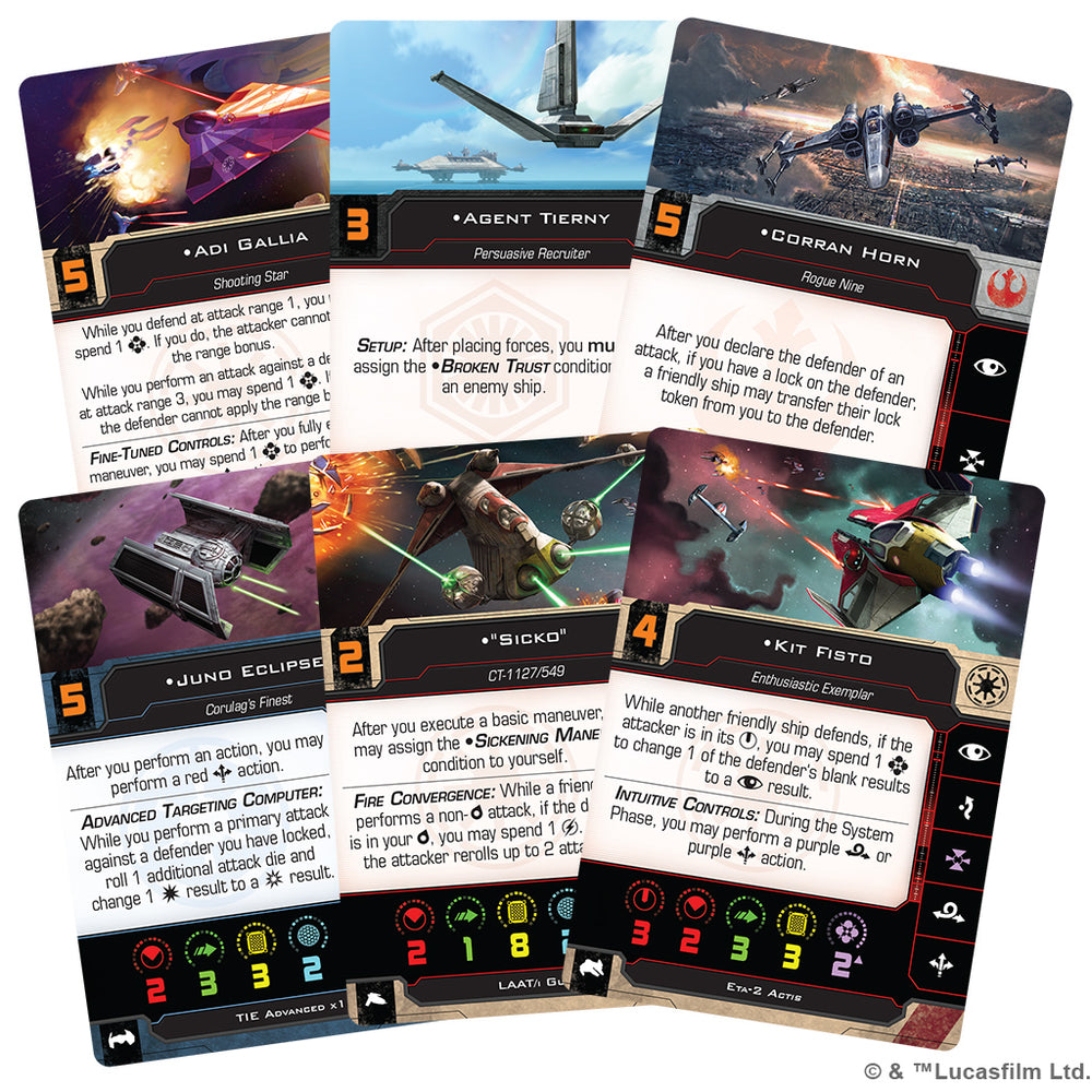 X-Wing 2nd Ed: Hot Shots & Aces II Reinforcements Pack