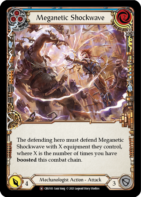 Meganetic Shockwave [U-CRU103] (Crucible of War Unlimited)  Unlimited Rainbow Foil