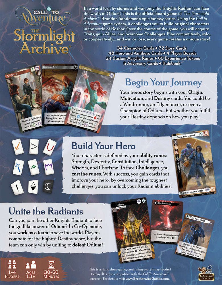 Call To Adventure - The Stormlight Archive - Board Game