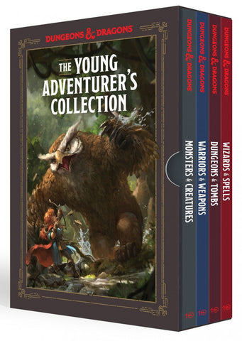 D&D Dungeons & Dragons the Young Adventurers Collection (Monsters & Creatures, Warriors & Weapons, Dungeons & Tombs, and Wizards & Spells: Dungeons and Dragons